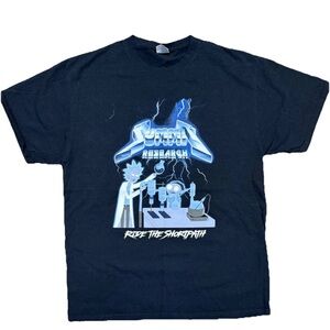 Port & Company Rick And Morty Metallica  T Shirt Size Large